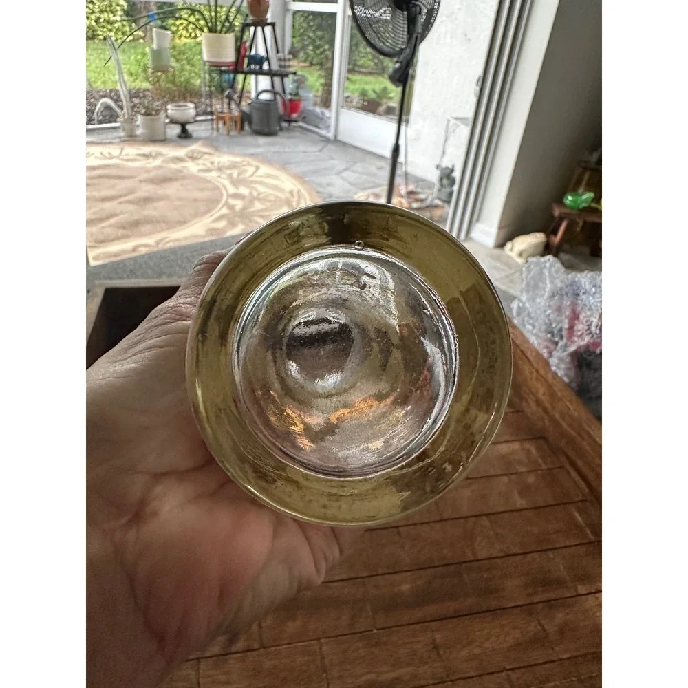 Cera Ned Harris Glass 22k MCM Cocktail Pitcher Vintage Retro EUC‎